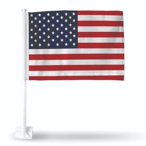 NEW American Quality Cloth Two-Sided Car Flag 11x14"